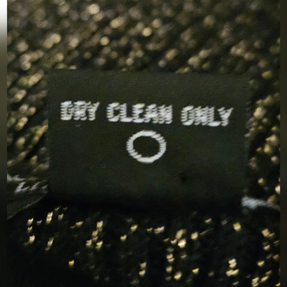 Gorgeous Karen Kane Gold Metallic and Black Sweater with Split Neckline - Picture 7 of 7